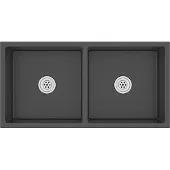 Syfax Fregadero hecho a mano acero inoxidable negro