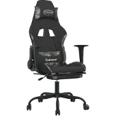 Syfax Silla gaming con reposapiés tela negro camuflaje