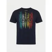 KOROSHI Camiseta navy / azul oscuro / amarillo / rojo sangre
