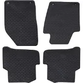 Syfax Alfombrilla de Coche 4 pcs Negro Goma
