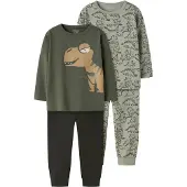 Name it Pijama beige / verde / verde oscuro
