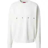 HUGO Sudadera 'Darislong' negro / blanco natural