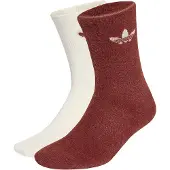 Adidas Originals Calcetines 'Fluffy Crew 2 Pairs' marrón castaño / offwhite