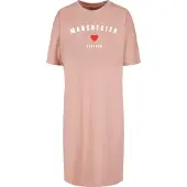 Merchcode Vestido 'Manchester' altrosa / rojo sangre / blanco