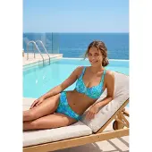 Sunseeker Top de bikini turquesa / azul claro / verde claro / lila