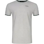 SikSilk Camiseta 'Ringer' gris moteado / verde