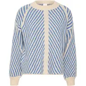 Kaffe Jersey 'Vera' beige / azul cielo