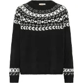 Cream Jersey 'Cherrie' negro / blanco