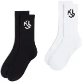 Karl lagerfeld JEANS Calcetines ' Mittellange Socken mit Monogramm – 2er-Set ' blanco