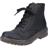 Rieker Botines con cordones 'Stiefel Damen 78240-00 Kunststoff (Synthetik) in schwarz' marrón