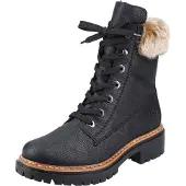 Rieker Botines con cordones negro