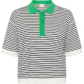 Kaffe Jersey 'KALizza' verde / negro / blanco
