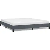 Syfax Estructura de cama sin colchón Gris oscuro 193x203 cm King Terciopelo