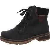 Rieker Botines con cordones caramelo / negro