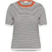 KAFFE CURVE Jersey 'Lizzy' rojo / negro / blanco cáscara de huevo