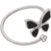 Mymo Anillo negro / plata