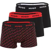 HUGO Calzoncillo boxer rojo / negro / blanco