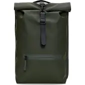 Rains unisex. 13320 Mochila Rolltop Rucksack verde (OSFA), Casual, Poliéster, outlet 2026.
