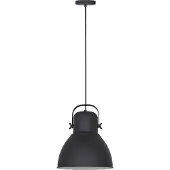 Fbright Lámpara de techo colgante, diseño moderno, color negro, casquillo E27, altura ajustable -