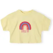 MINOTI Camiseta azul / amarillo claro / rosa / magenta