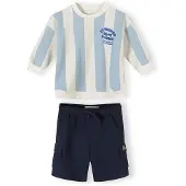 MINOTI Conjunto crema / navy / azul claro