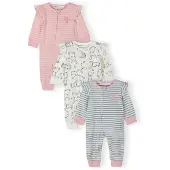 MINOTI Pijama entero/body rosa claro / blanco