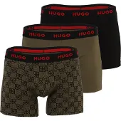 HUGO Calzoncillo boxer caqui / rojo / negro