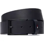 Tommy Hilfiger Cinturón 'Enamel Flag Rectangular Buckle' azul oscuro