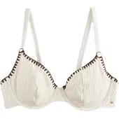 Mint Velvet Top de bikini blanco natural