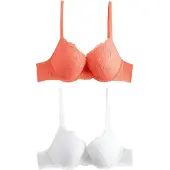 Next Sujetador naranja / blanco