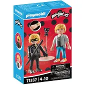 Playmobil Miraculous: Juego De Construcción Adrien Y Cat Noir