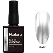 Nailura Esmalte De Uñas Chrome Base Silver