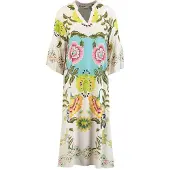 Key Largo Vestido 'Boho' azul claro / verde / rosa / blanco natural