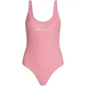 Karl Lagerfeld Traje de baño rosa / blanco