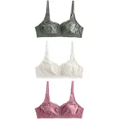 Next Sujetador verde oscuro / rosa / blanco