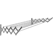 Sauvic Tendedero Extensible De Acero Inoxidable De 10 Varillas 160 Cm
