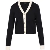 Dreimaster Klassik Cárdigan 'Classic Look' navy / blanco lana