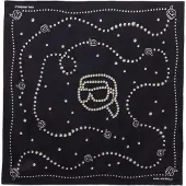 Karl Lagerfeld Pañuelo 'IKON' negro / blanco