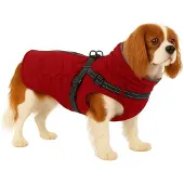 Flamingo Abrigo para perro marca , color rojo, 40 cm, impermeable, reflectante, con forro de polar
