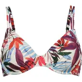 LASCANA Top de bikini crema / azul claro / mora / rojo