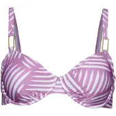 LASCANA Top de bikini lila / blanco