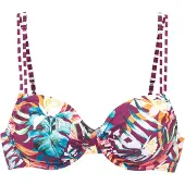 Venice beach Top de bikini aqua / naranja / burdeos / blanco