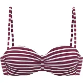 Venice beach Top de bikini burdeos / blanco