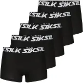 SikSilk Calzoncillo boxer negro / blanco