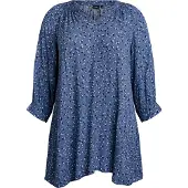 Zizzi Túnica 'Vwisma' zafiro / azul neon / negro / blanco