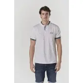 KOROSHI Camiseta azul / offwhite