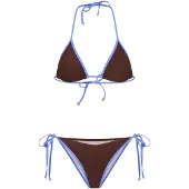 LASCANA Bikini azul denim / marrón oscuro