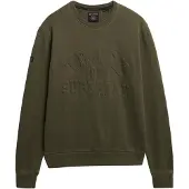 Superdry para hombre. M2014392A Jersey Athletic verde (S), Casual, Algodón, outlet 2026.