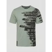 KOROSHI Camiseta verde claro / negro