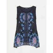 KOROSHI Blusa navy / azul claro